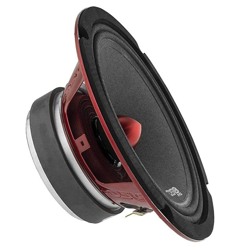 PROX84BM Loudspeaker 8 Midrange Red Aluminum Bullet 550W Max 275W RMS 4 Ohms Premium Quality Audio Door Speakers for Car or Truck Stereo Sound System 1 Speaker