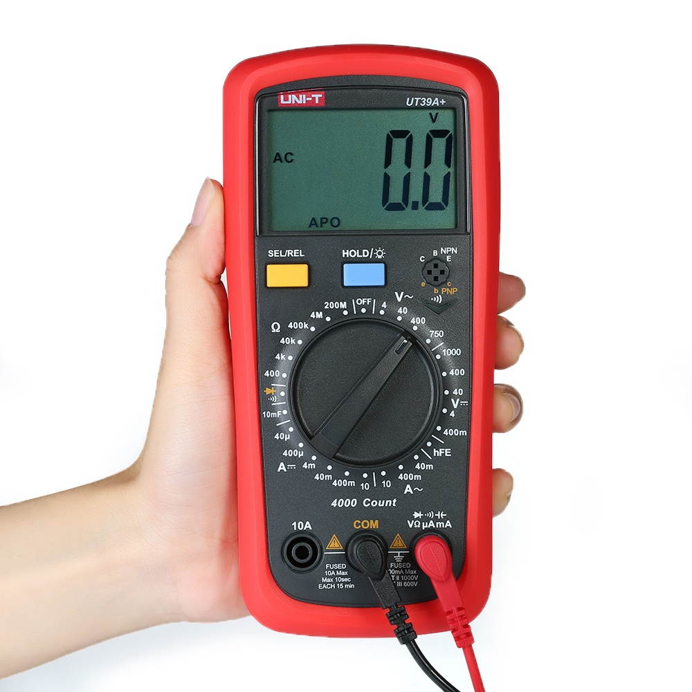 UNI-T UT39C+ LCD Digital Multimeter DC/AC Voltage Current Meter NCV Capacitance Resistance Diode Tester Voltmeter Ammeter