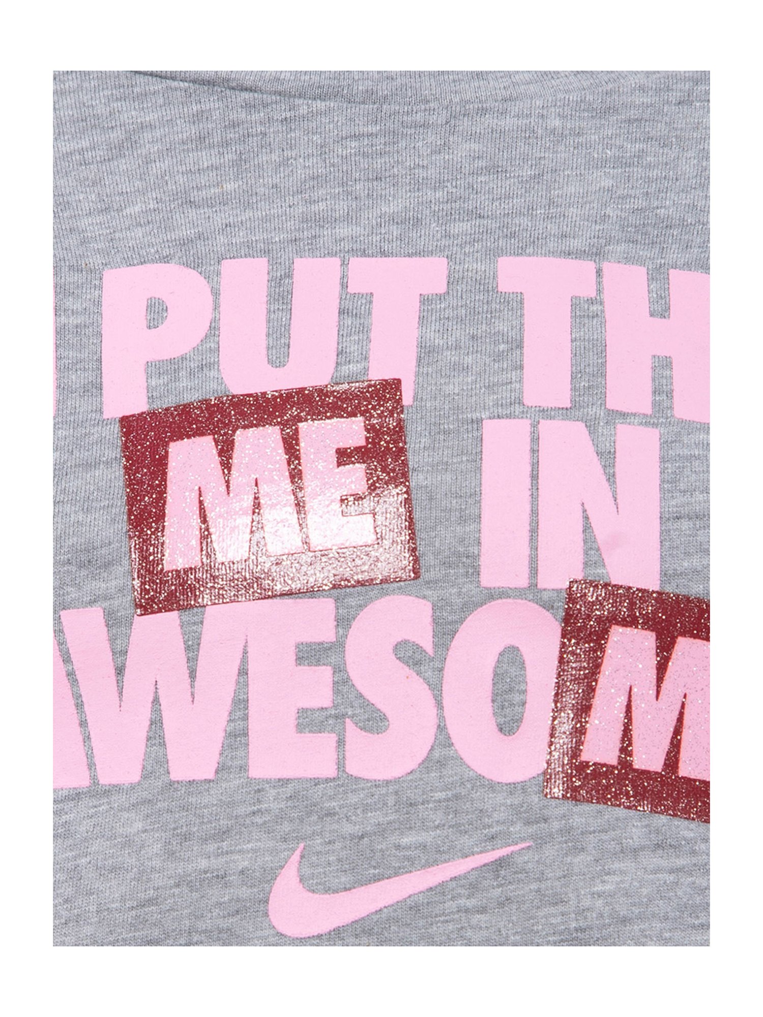 Nike Kids Grey Printed T-Shirt