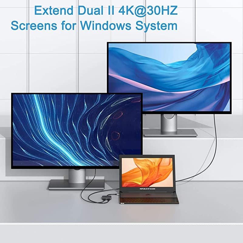 C to Dual HDMI Adapter C to HDMI Adapter Type CThunderbolt 3 to Dual HDMI Display 4K C Hub to Dual HDMI Compatible MacBookMacBook ProSurfaceLenovoYogaDell XPSSurface Book 2 etc