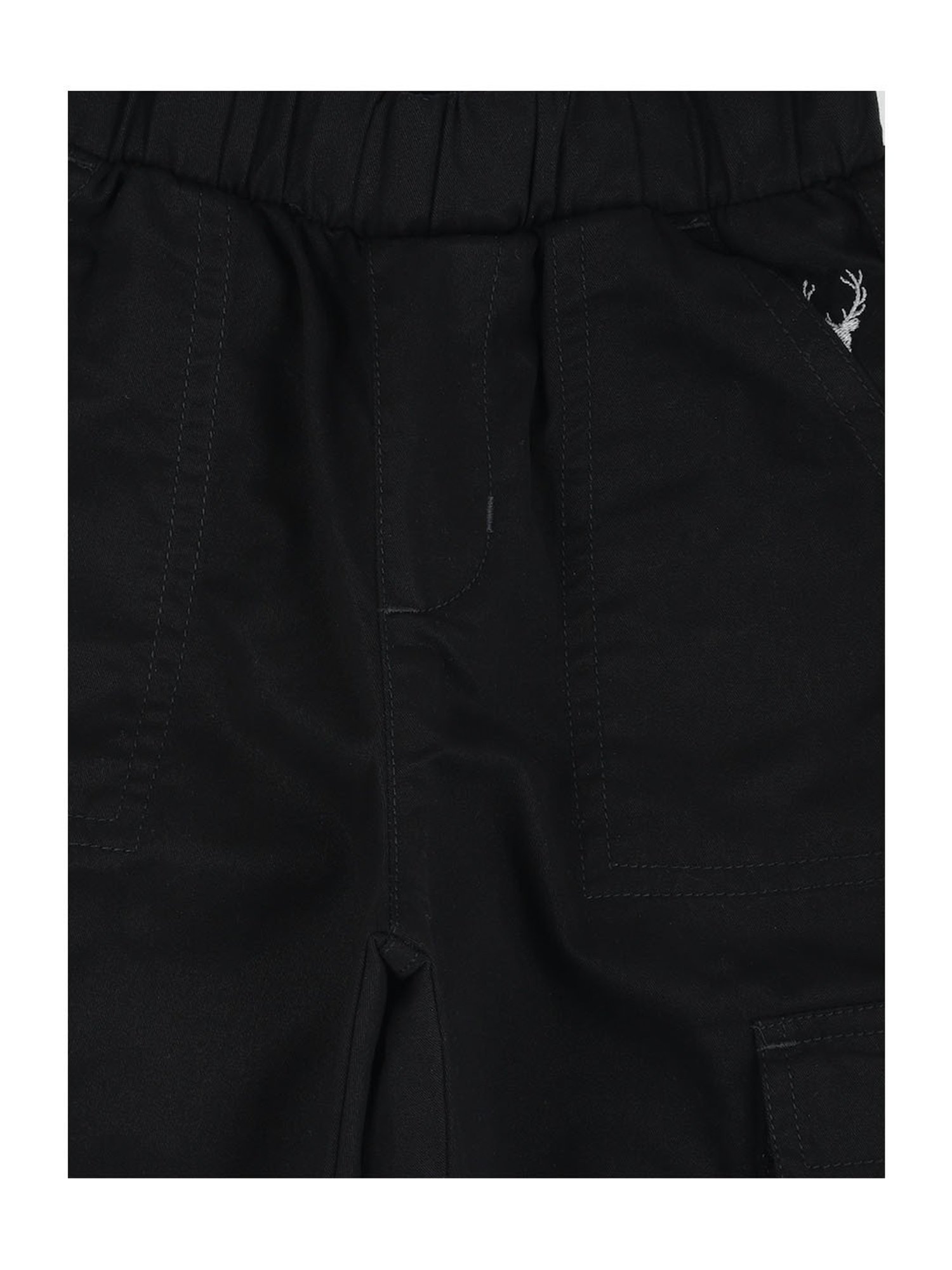 Allen Solly Boys Black Solid Trousers