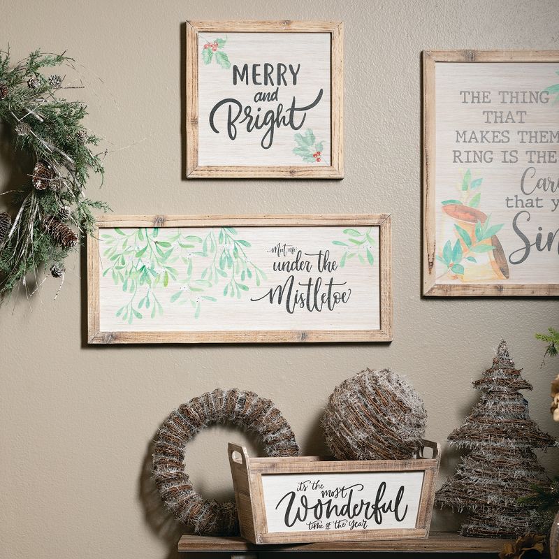 Sullivans "Wonderful" Wooden Planter 7.5"H Brown