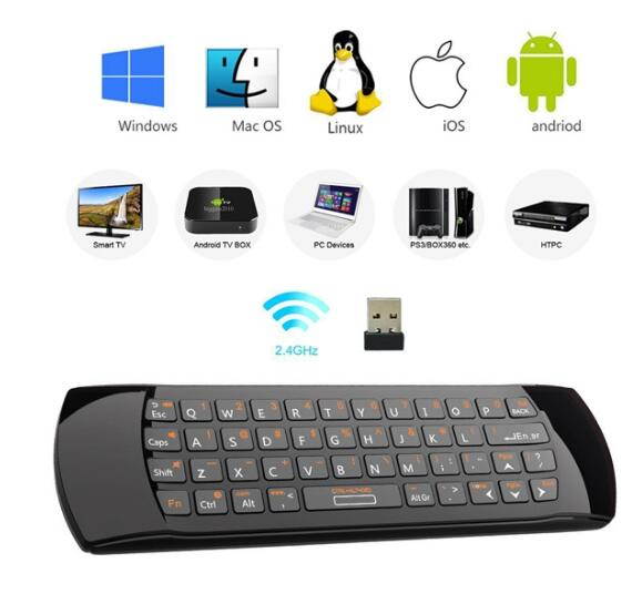 Rii i25A 2.4G Mini Wireless Fly Air Mouse Keyboard with earphone jack for PC, HTPC, IPTV, Android Smart TV Box