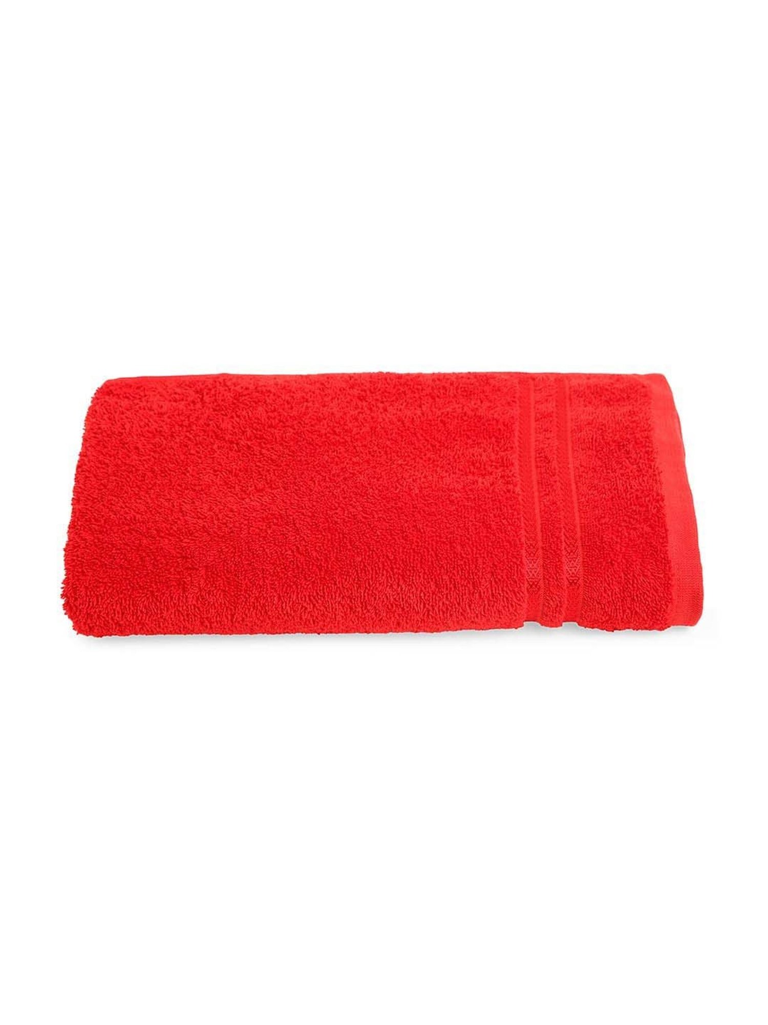 Welspun Quik Dry True Red 100% Cotton 380 GSM Bath Towel