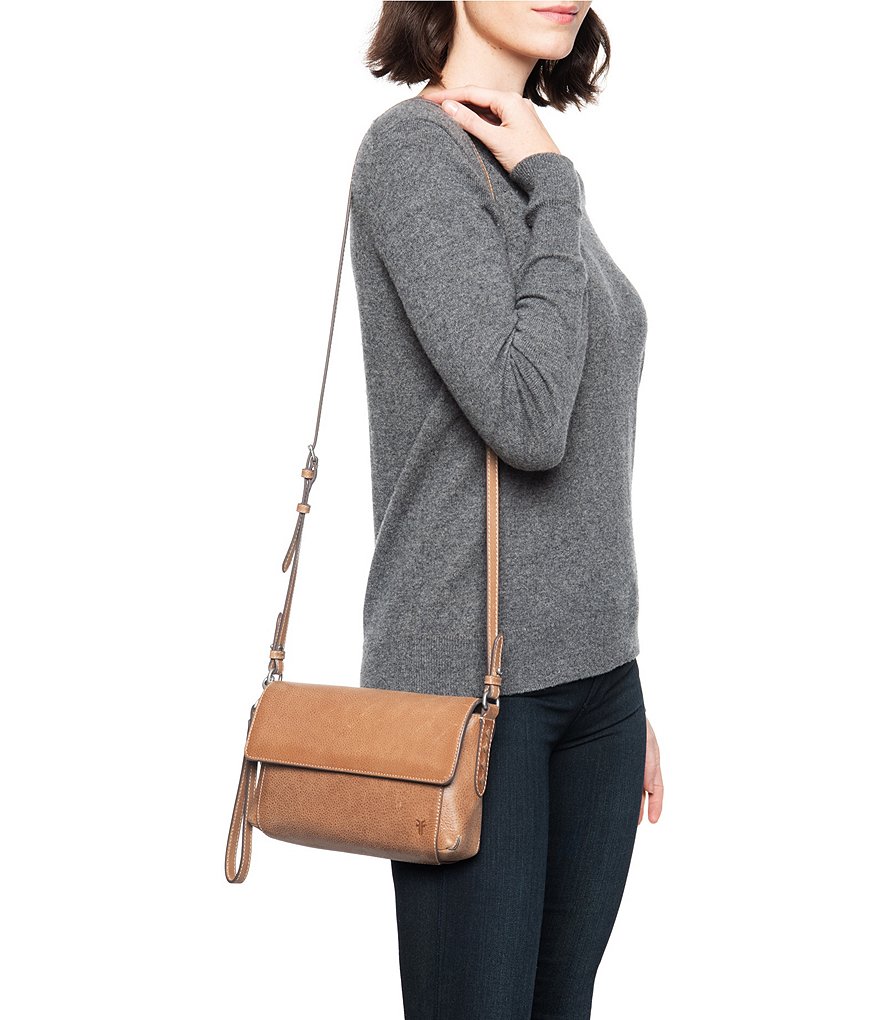 Frye Reed Flap Leather Snap Crossbody Bag