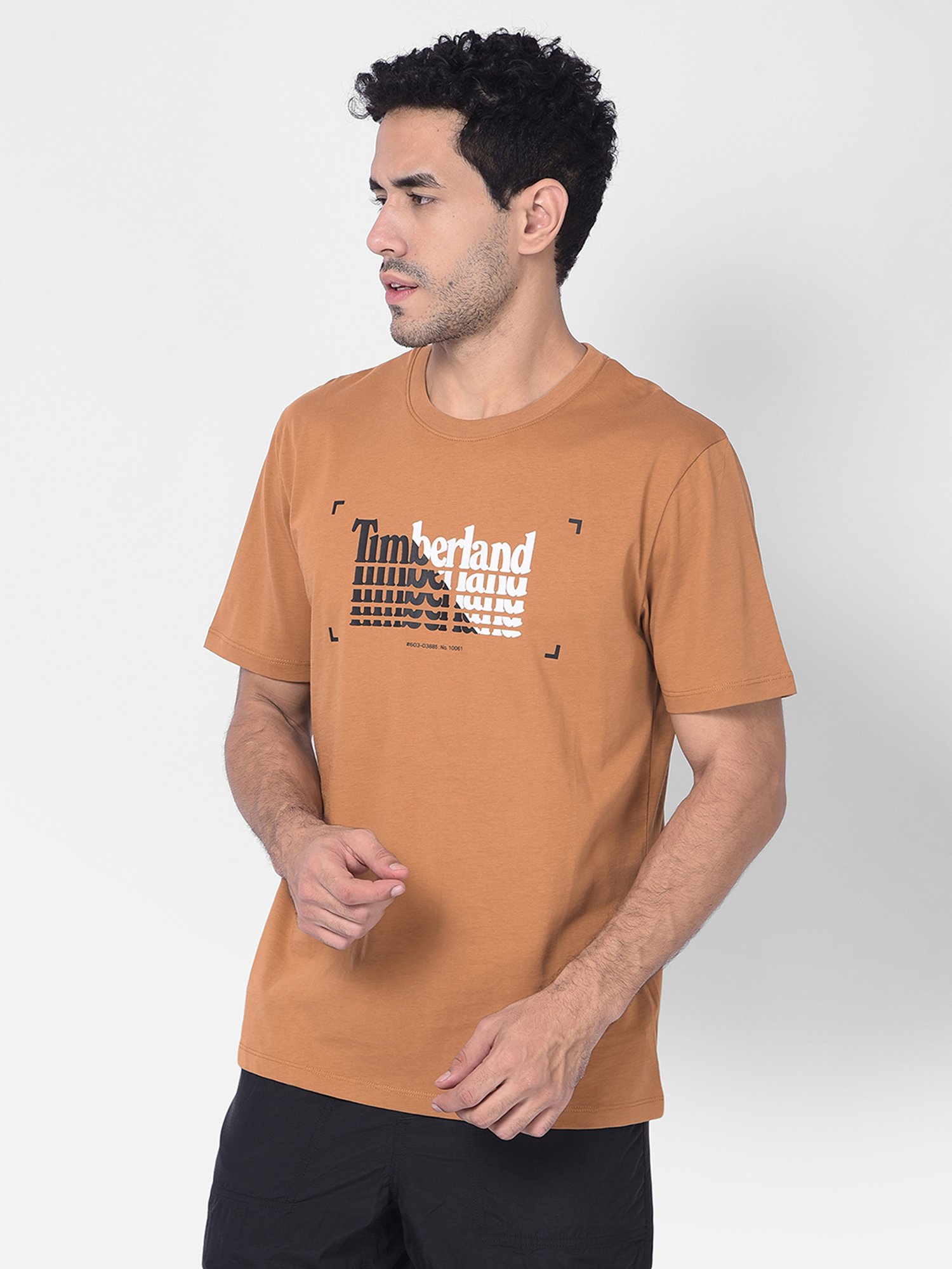 Timberland Wheat Regular Fit Printed Crew T-Shirt