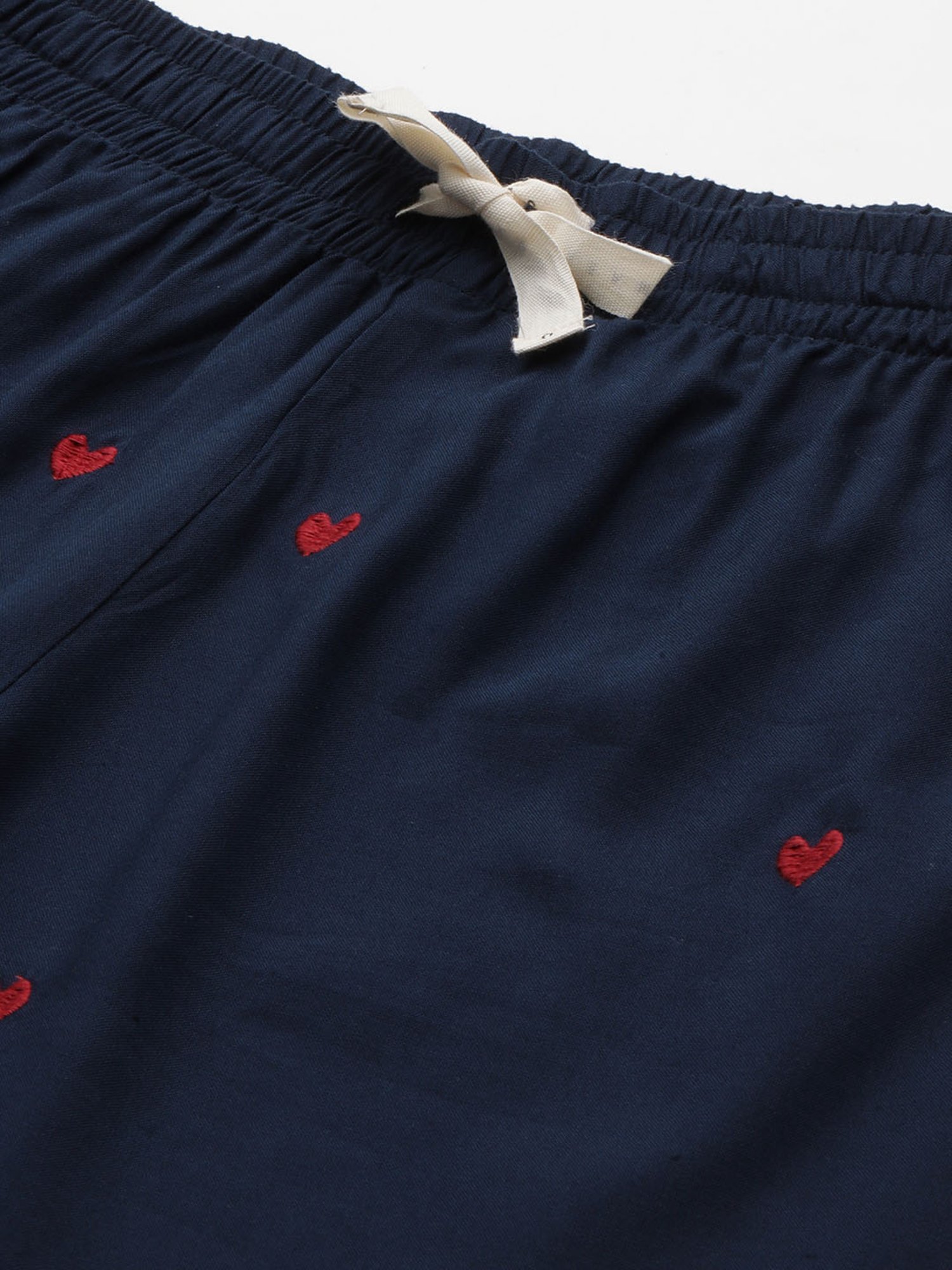 Chemistry Navy Embroidered Shirt With Pyjamas