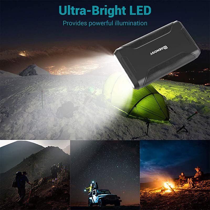 72000mAh 266Wh 12v Power Bank with 60W PD, CPAP Battery for Camping, High Capacity Large Camping Power Bank with USB-C DC Wireless Charging & Flashlight, CPAP Battery Backup Power Supply