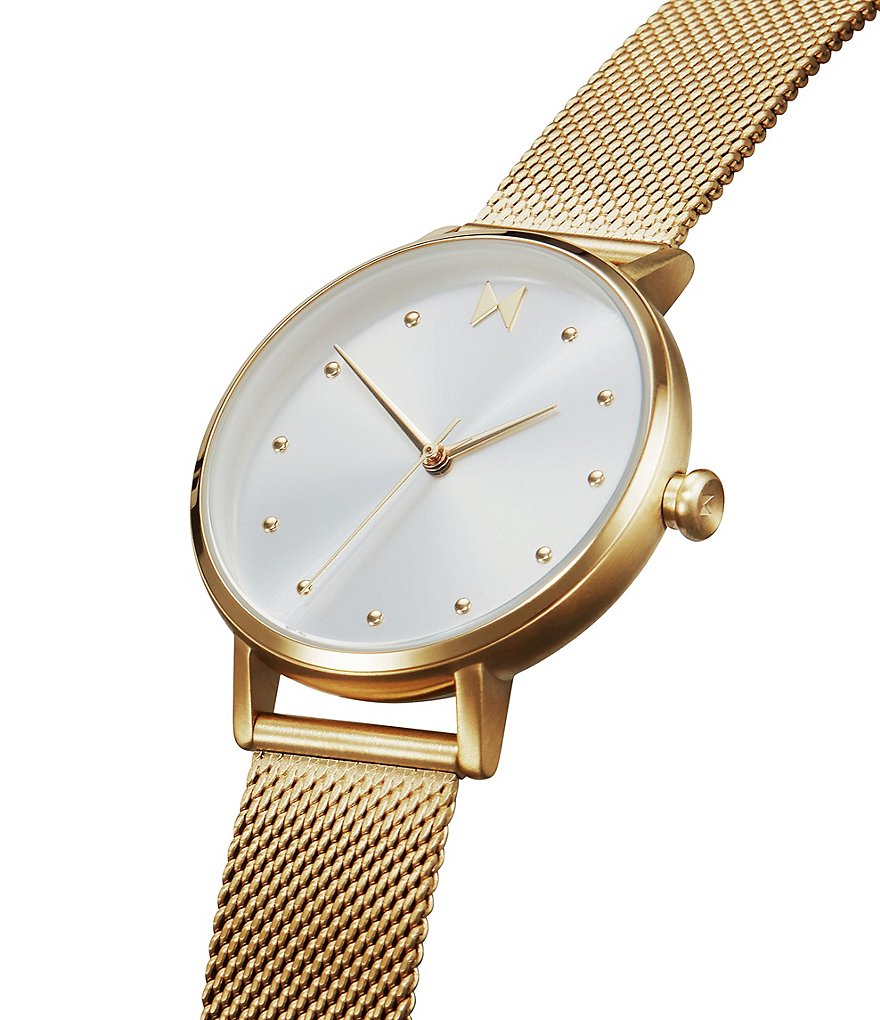 MVMT Dot Flash Gold Stainless Steel Mesh Bracelet Watch