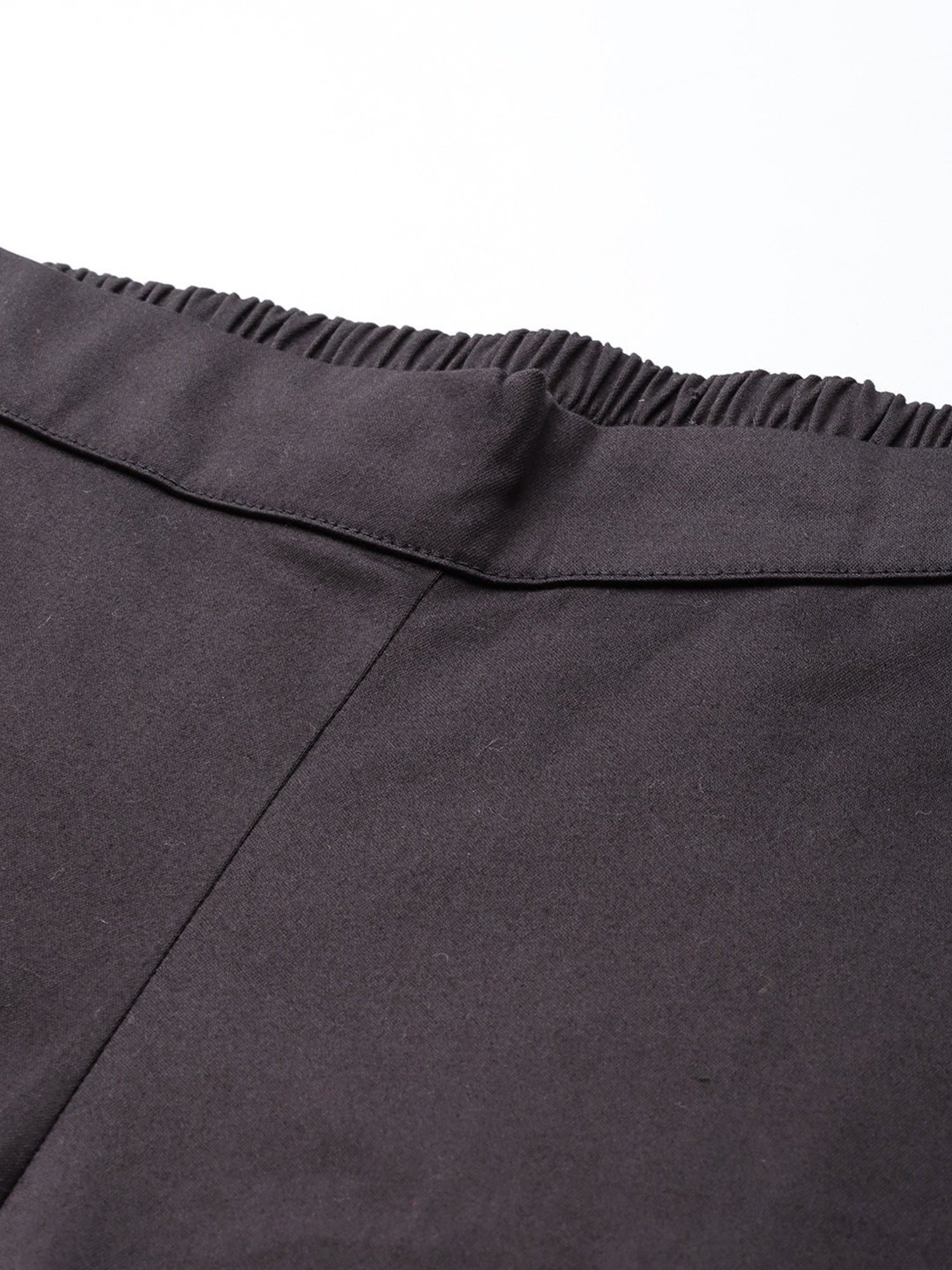 aarke Ritu Kumar Black Cotton Blend Solid Pant