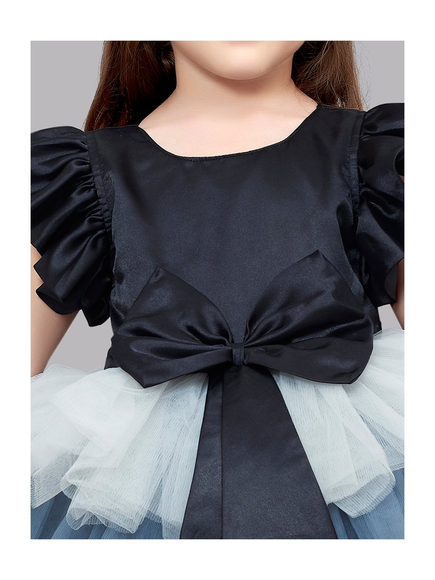 Many Frocks Kids Red Solid Dress