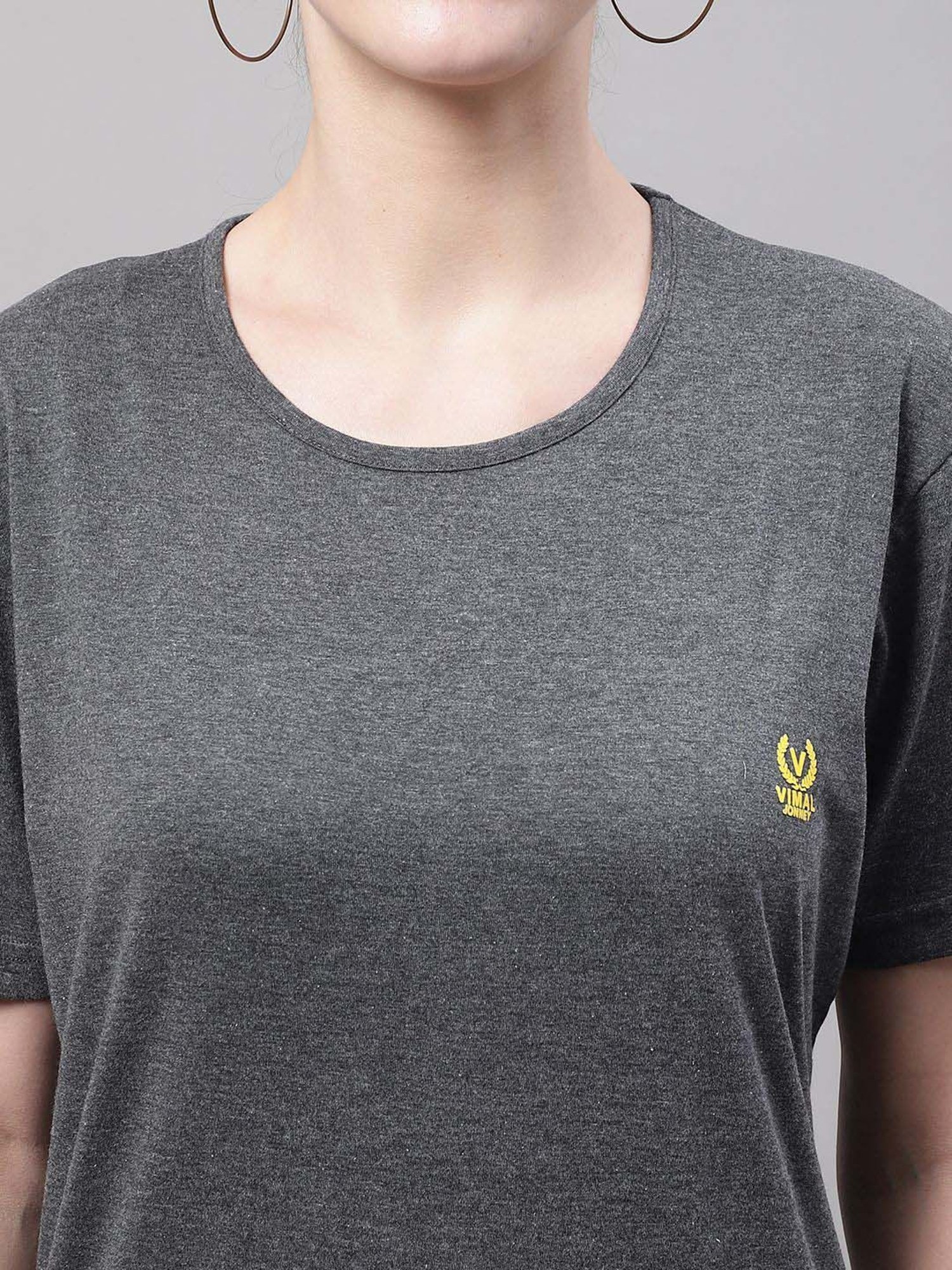 Vimal Jonney Grey & Green Cotton Printed Sports T-Shirt - Pack Of 3