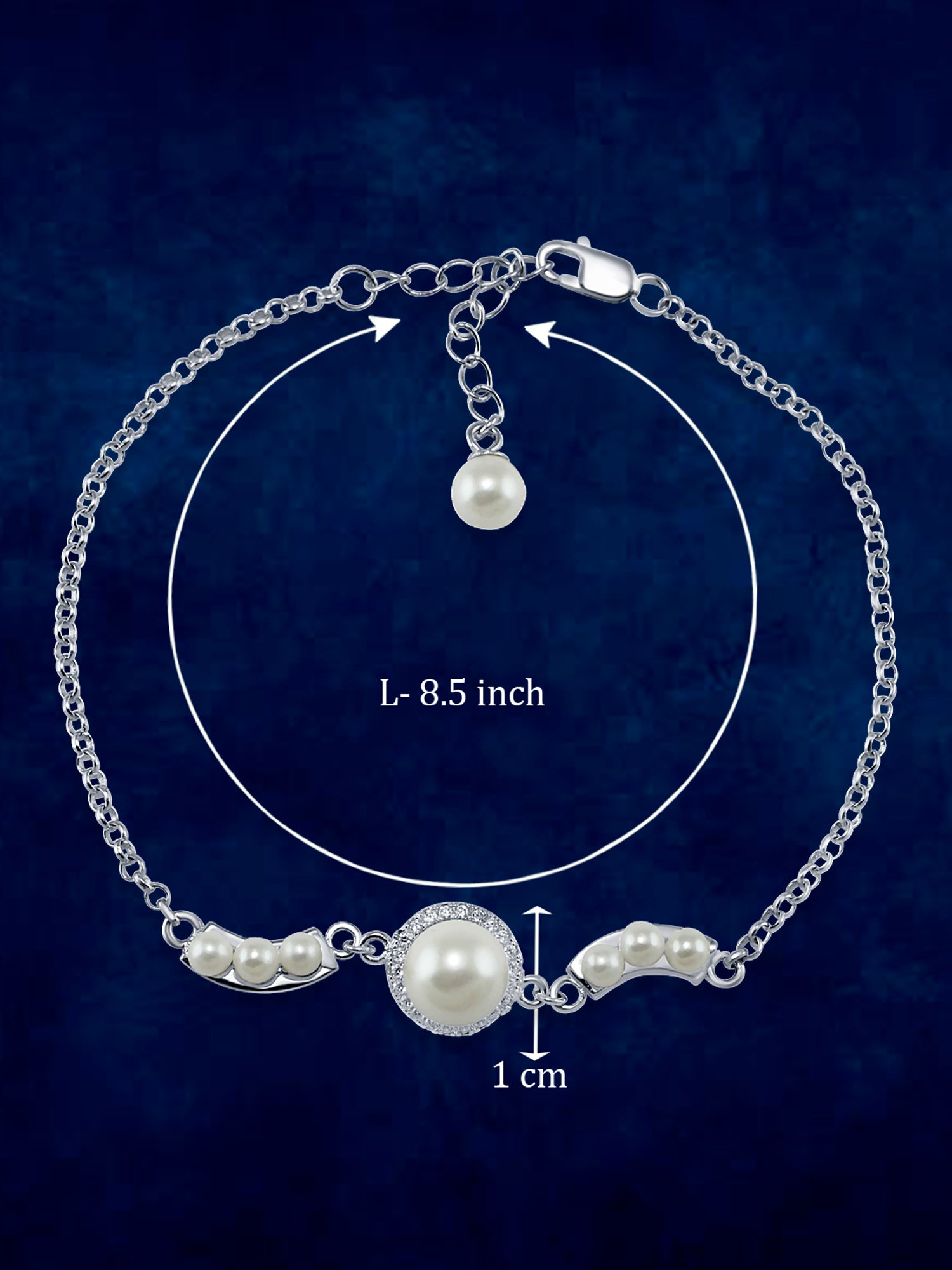 Taraash 92.5 Sterling Silver Bracelet for Women