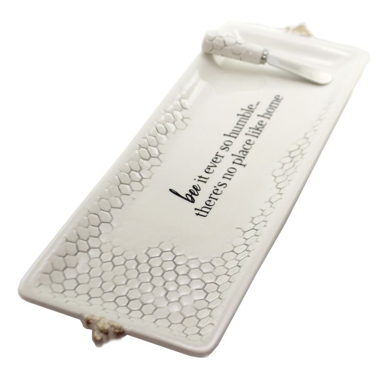 Tabletop 5.5" Cheese Tray With Spreader Stainless Amscan  -  Serving Platters