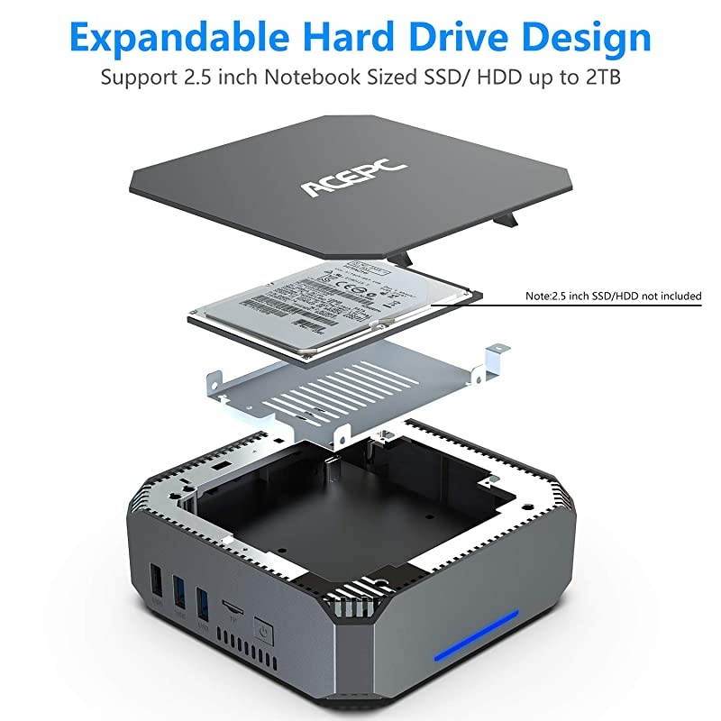 PC, 6GB DDR3 120GB SSD Windows 10 Pro Computer, 4K Dual Output,Intel HD Graphics,Gigabit Ethernet Dual Band Wi-Fi Bluetooth 4.2