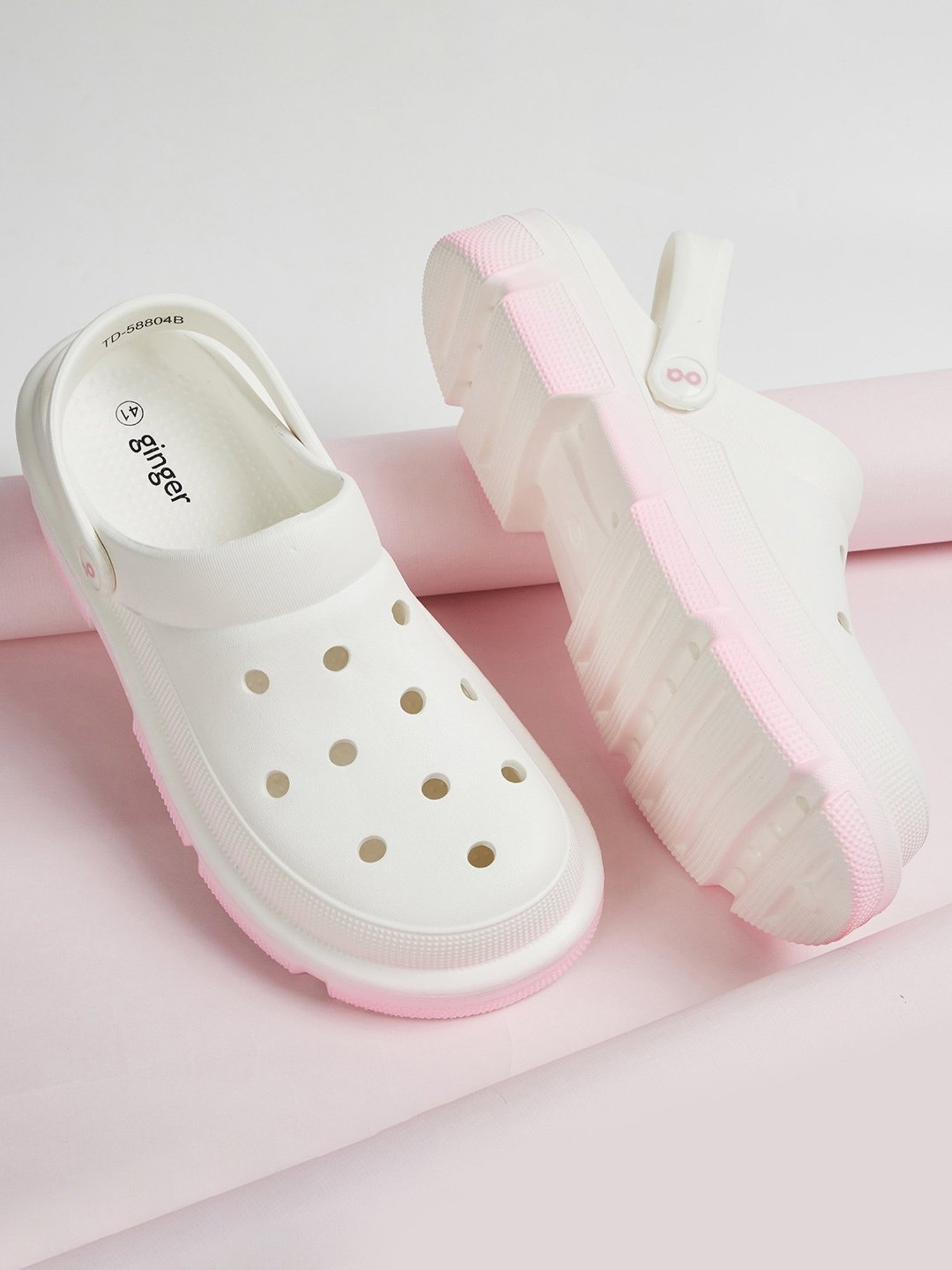 Ginger by Lifestyle Women's White Back Strap Clogs