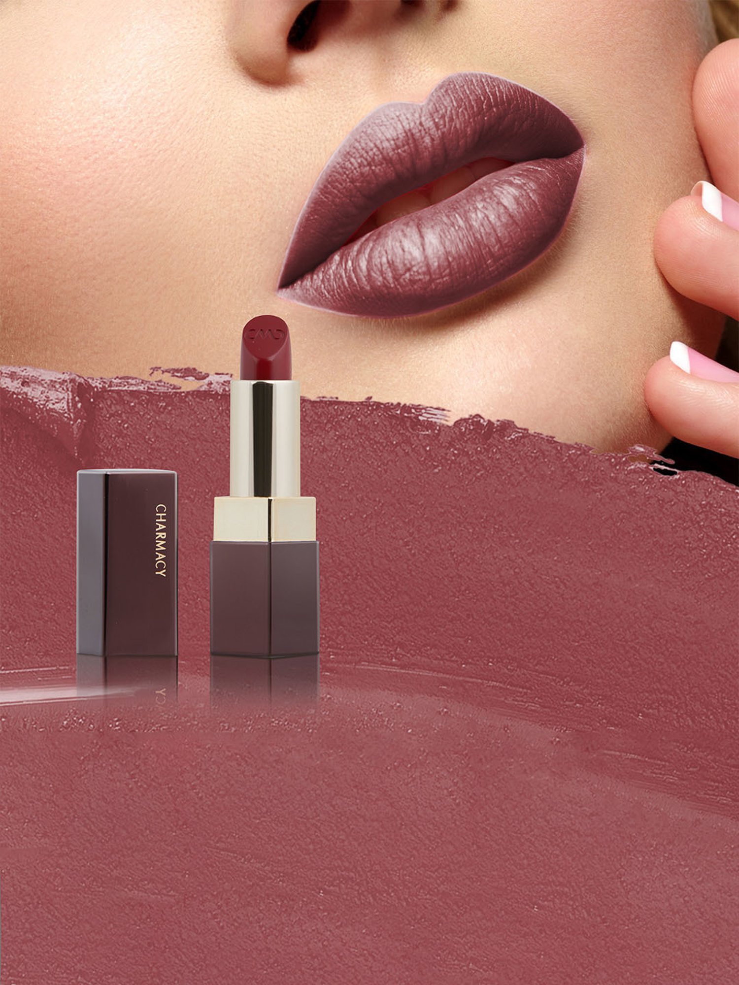 CHARMACY Milano Luxe Creme Lipstick Rich Rose Wood 14 - 3.8 gm