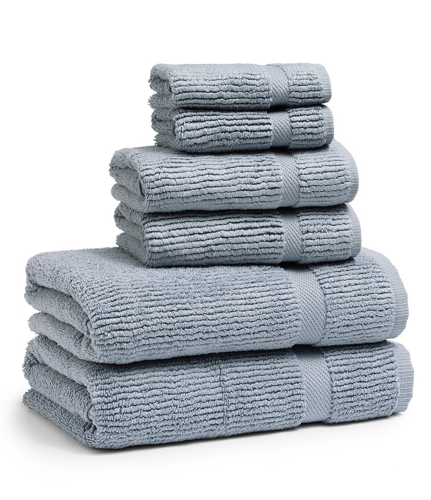 Kassatex Mateo Ribbed Zero-Twist Bath Towels