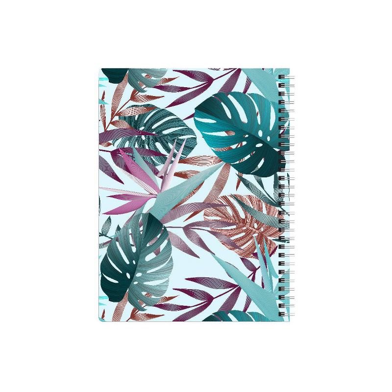 120 sheet 1 Subject Spiral Notebook 7"x5" Exotic Vacation Collection Botanical Blue/Green 100% Tree Free - Geo SweetStainable
