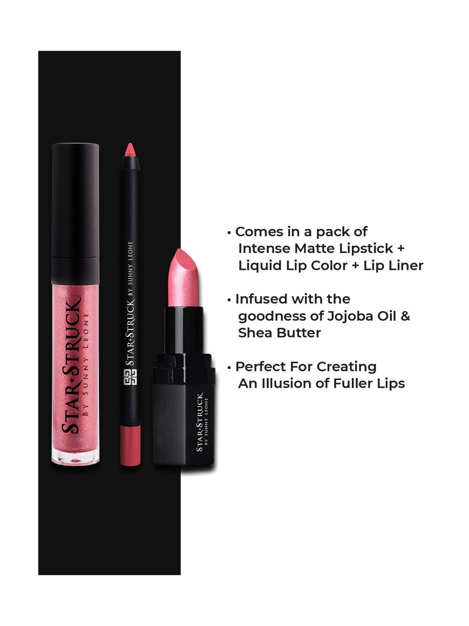 Star Stuck By Sunny Leone Matte Lip Color Liquid Lip Color & Lip Liner Berry Glimmer