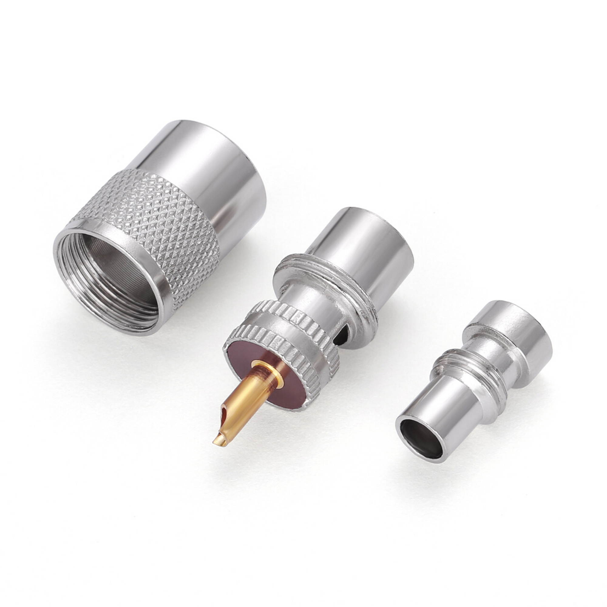 10 Pcs PL259 Solder Connector Plug With Reducer for RG8X Coaxial Coax Cable