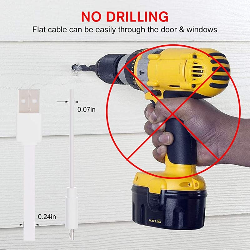 Power Adapter for Arlo with 25Ft75m Weatherproof USB Cable Continuously Charging Arlo Pro and Arlo Pro 2 No Need to Change The Batteries3Pack Black