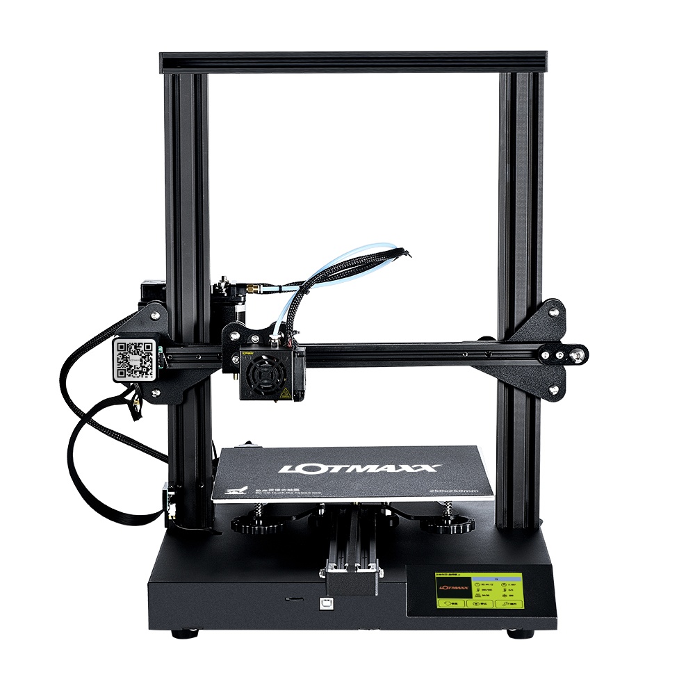 LOTMAXX SC-10 DIY 3D Printer Kit 235*235*280mm Print Size Support Filament Detecticon/Resume Print with Large LCD Dispaly/7 Languages for Choose