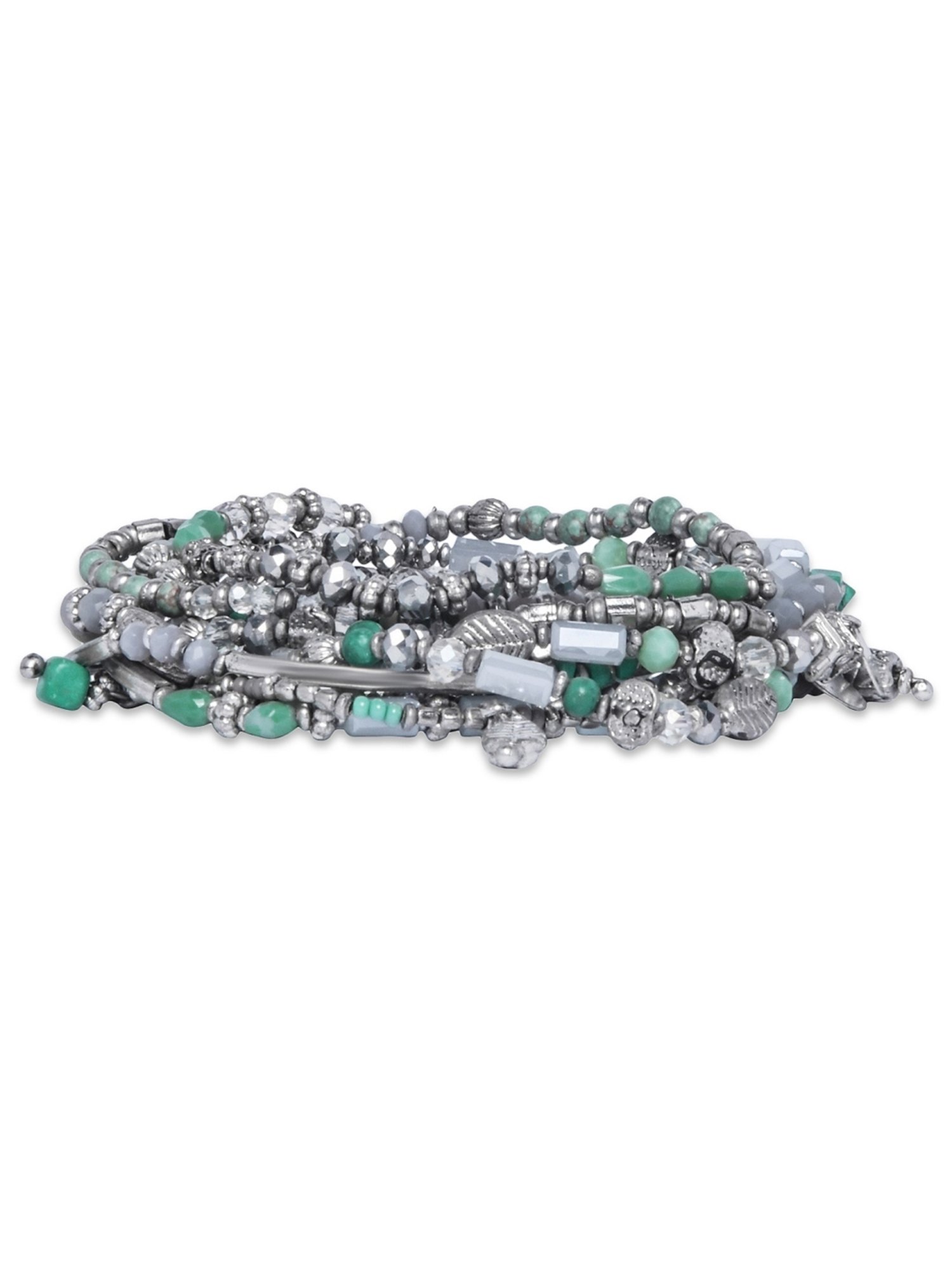 Accessorize London Women's Turquoise Stretch Bracelets Multipack