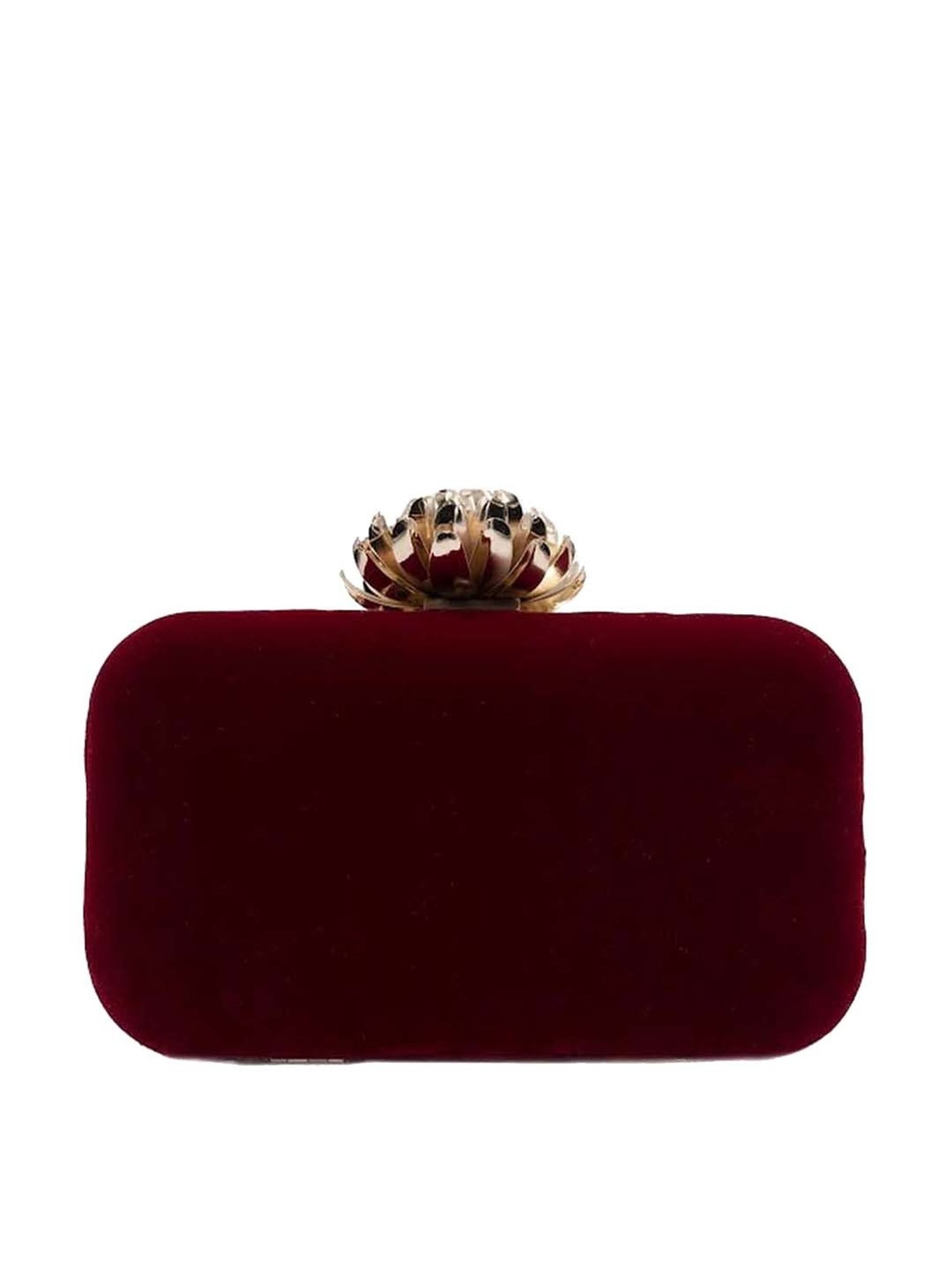 Sugarcrush Maroon Embellished Clutch