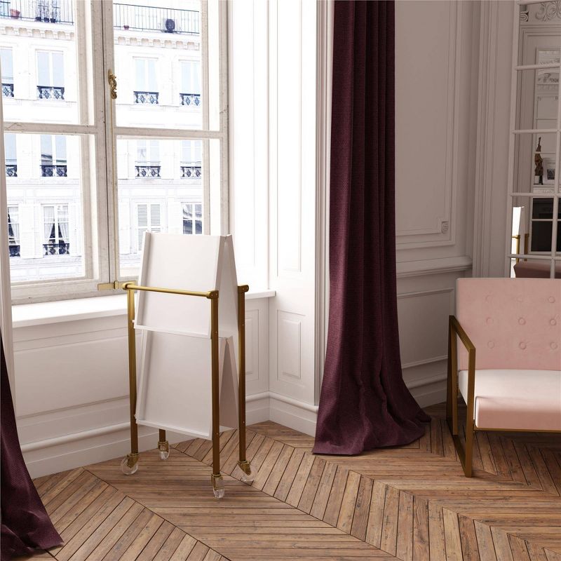 Trevia Folding Cart White - CosmoLiving by Cosmopolitan