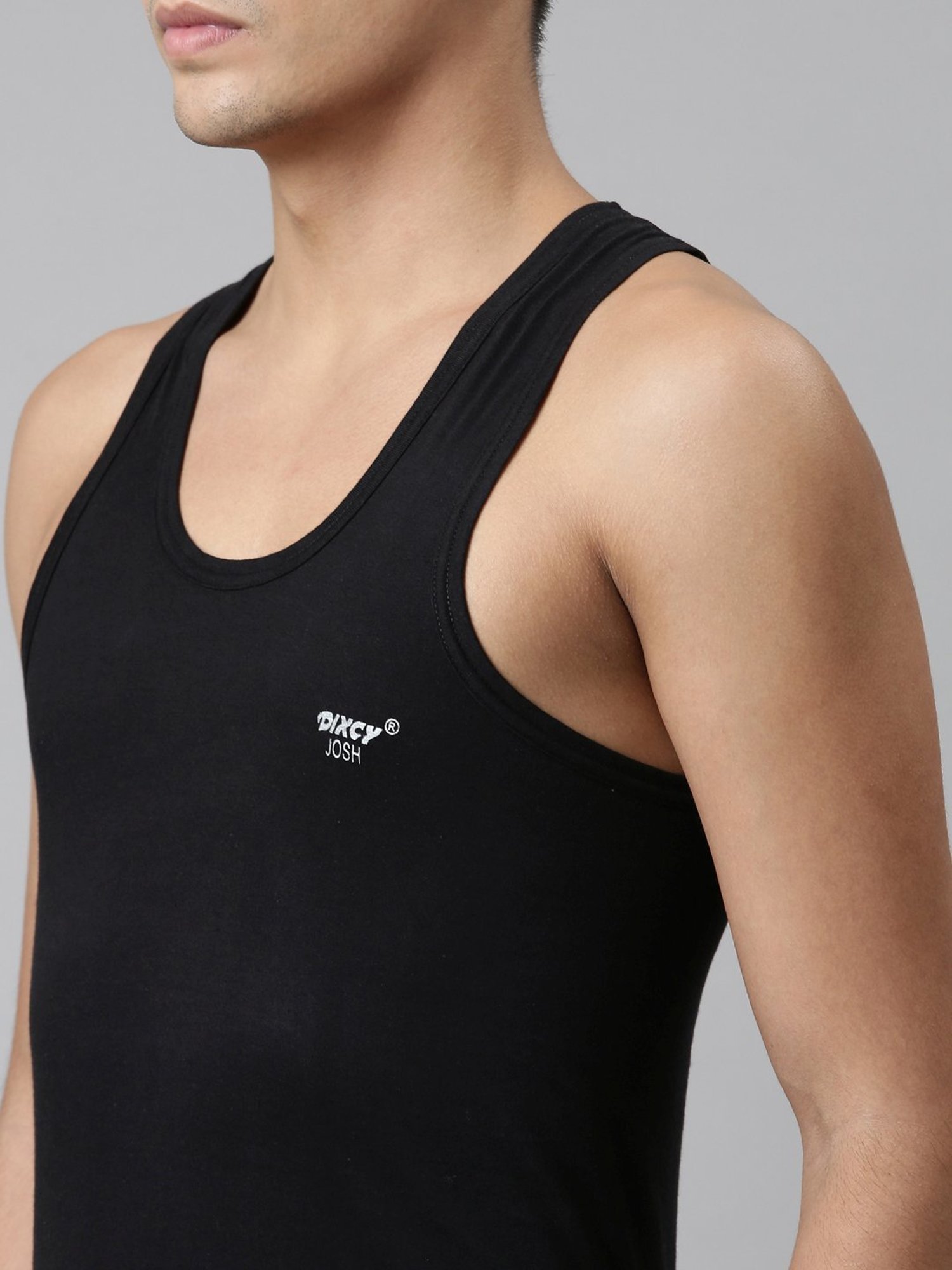 Dixcy Josh Multi Cotton Regular Fit Vest - Pack Of 3