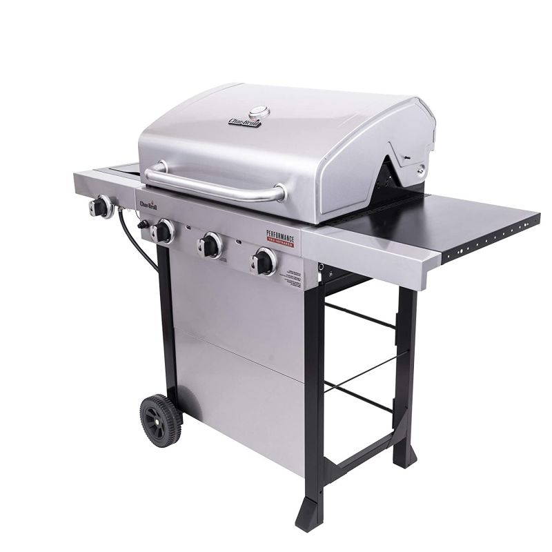 Char-Broil 463370719 Performance TRU-Infrared 3-Burner Cart Style Gas Grill, Stainless Steel