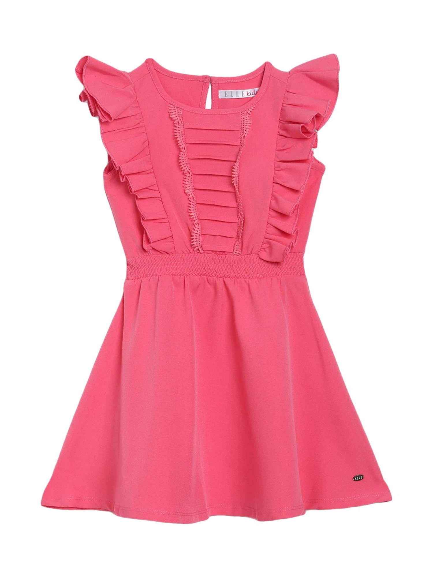 Elle Kids Pink Regular Fit Dress
