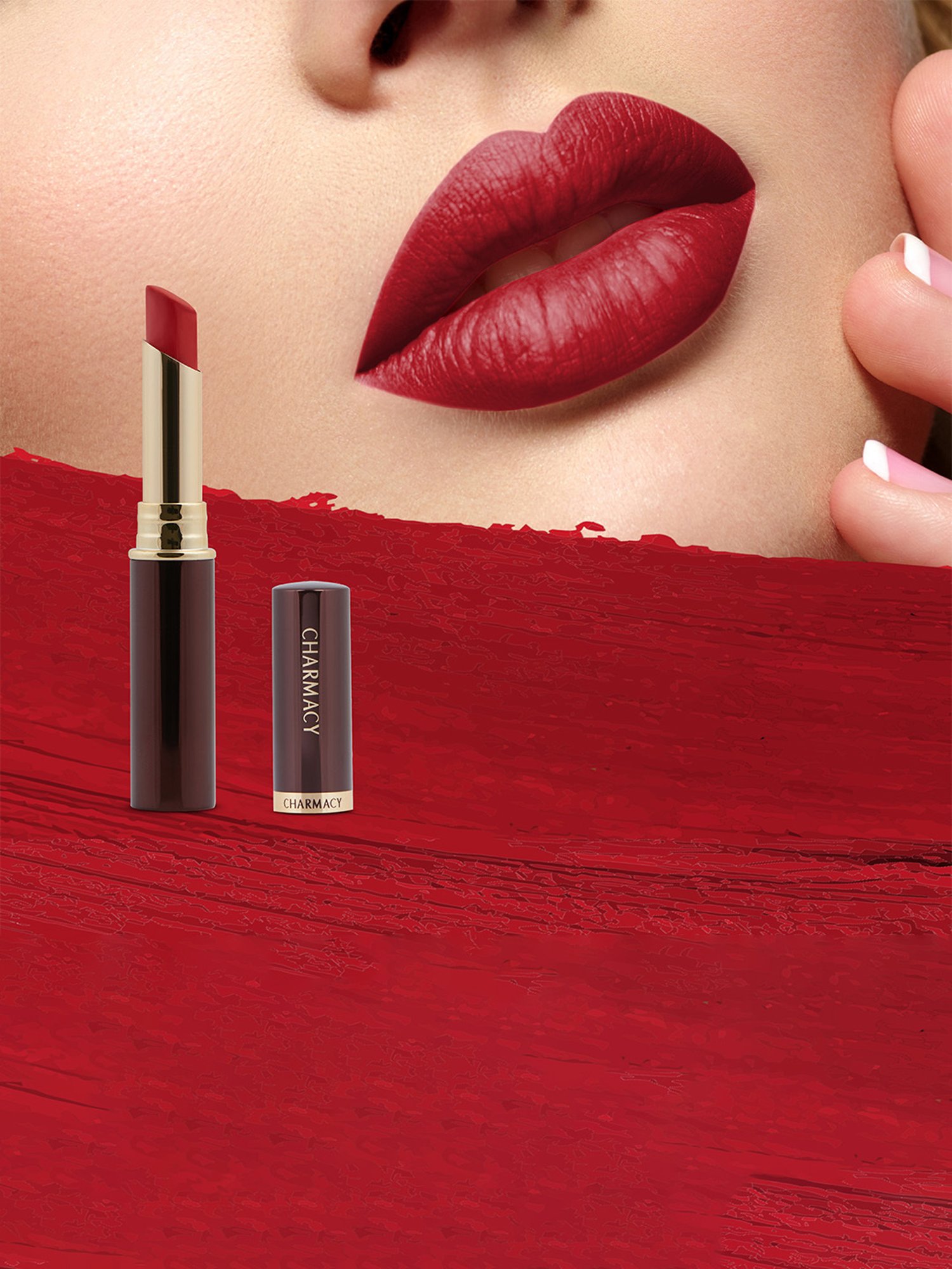 CHARMACY Milano Longstay Matte Lipstick 65 Cozy Red - 2.8 gm