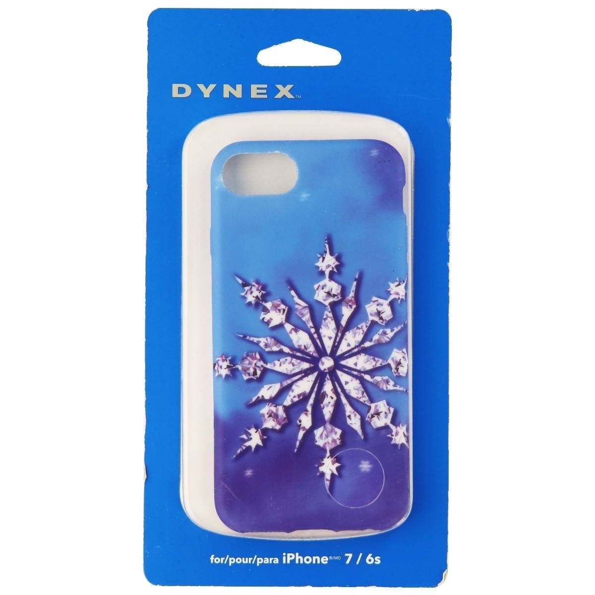 Dynex Slim Case Protective Case Cover for Apple iPhone 6s 6 - Blue Snow Flake