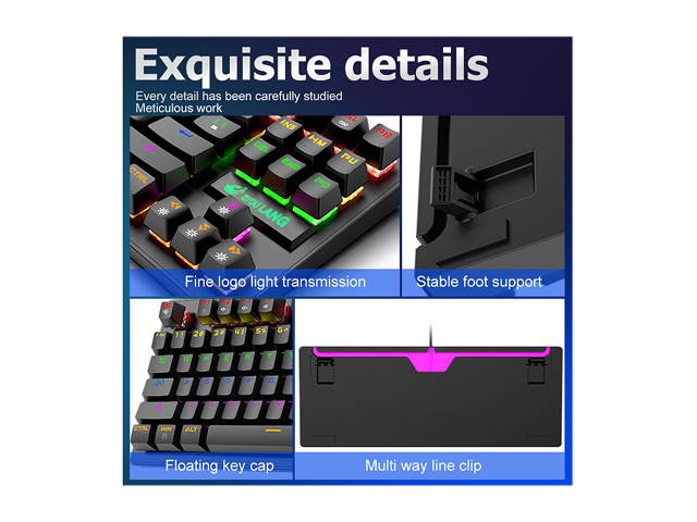 E-sport K2 Punk Mechanical Keyboard 87-key Gaming Competitive Office Notebook Gaming Keyboard