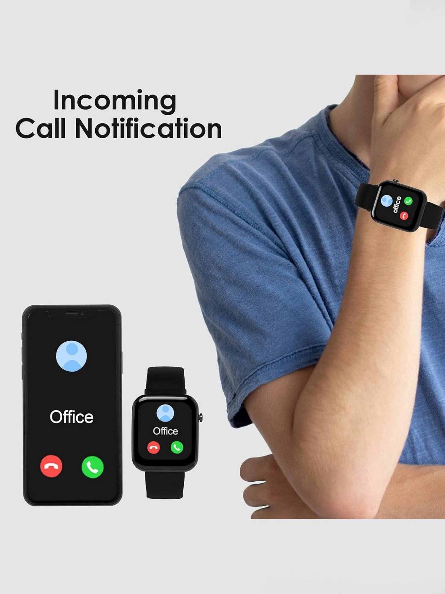 Probus P15 Full Touch Screen Smartwatch (Black)