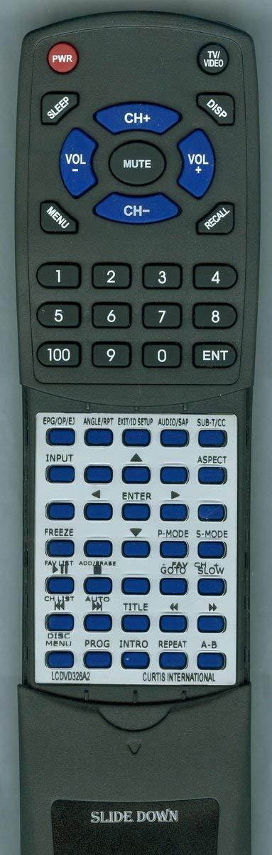 Replacement Remote Control for CURTIS INTERNATIONAL LCDVD326A2
