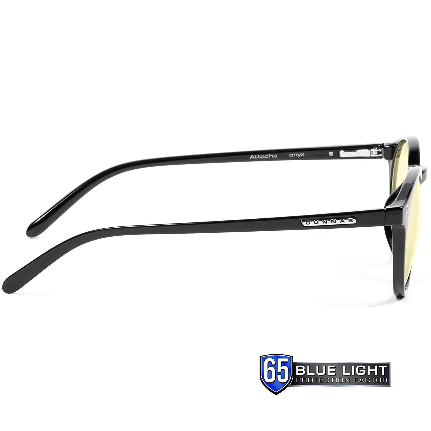 Gaming Glasses | Blue Light Blocking Glasses | Attache/Onyx by Gunnar  | 65% Blue Light Protection, 100% UV Light, Anti-Reflective To Protect & Reduce Eye Strain & Dryness