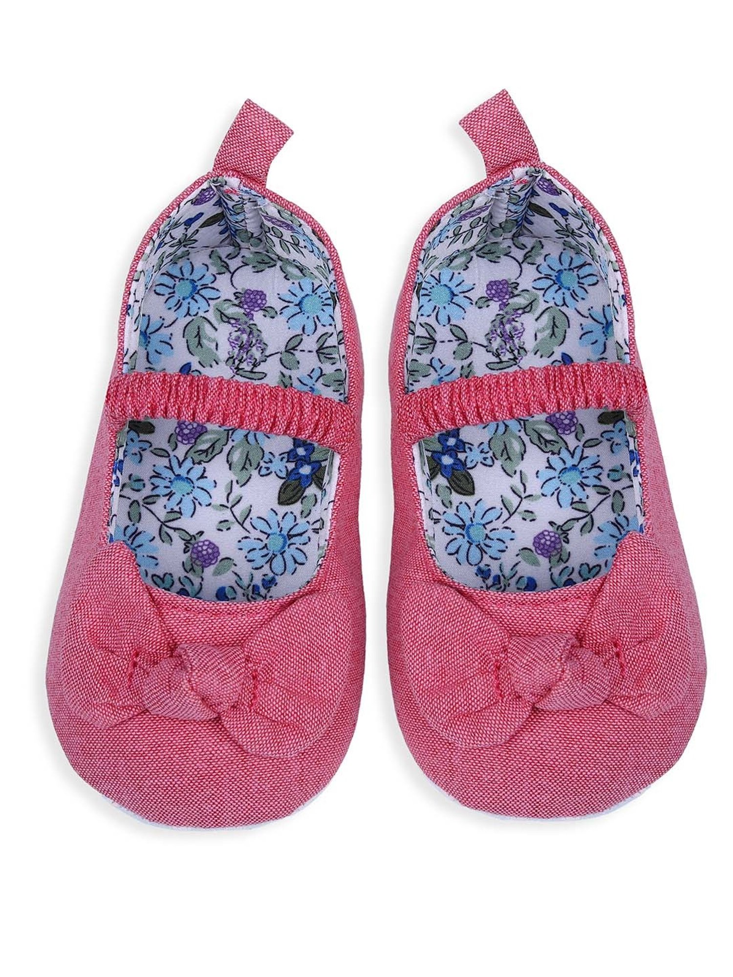 Baby Moo Kids Peach & Blue Mary Jane Shoes