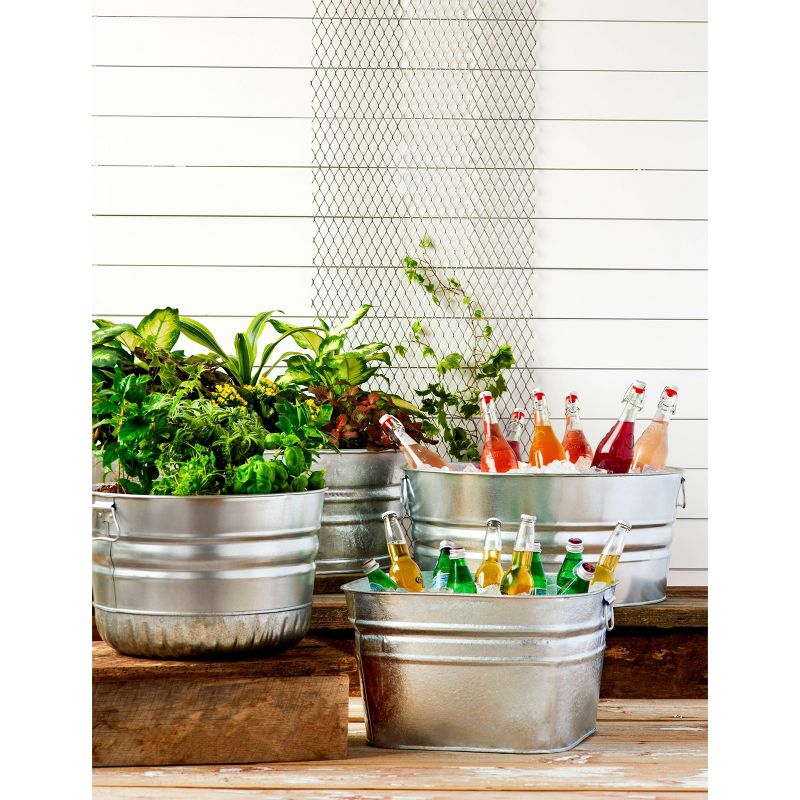 Behrens 15gal Galvanized Steel Round Tub Silver