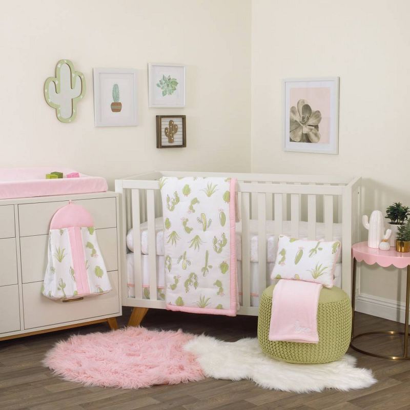NoJo Dreamer Cactus Nursery Crib Bedding Set - 8pc