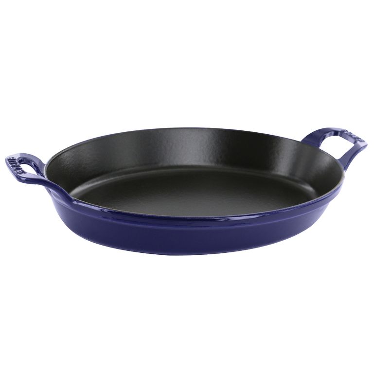 Staub Cast Iron 12.5-inch X 9-inch Oval Baking Dish - Dark Blue