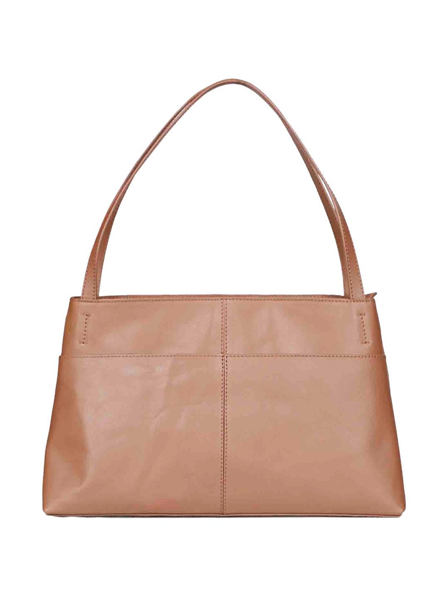 Favore Tan Striped Medium Shoulder