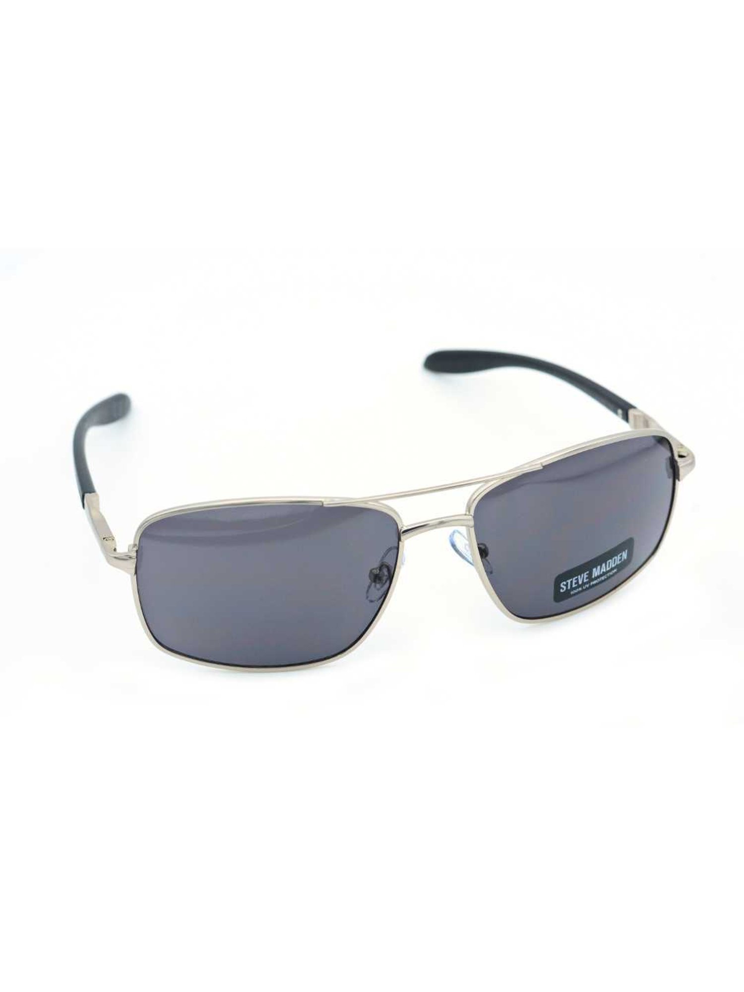 STEVE MADDEN Silver Oversize Irregular Sunglasses for Men
