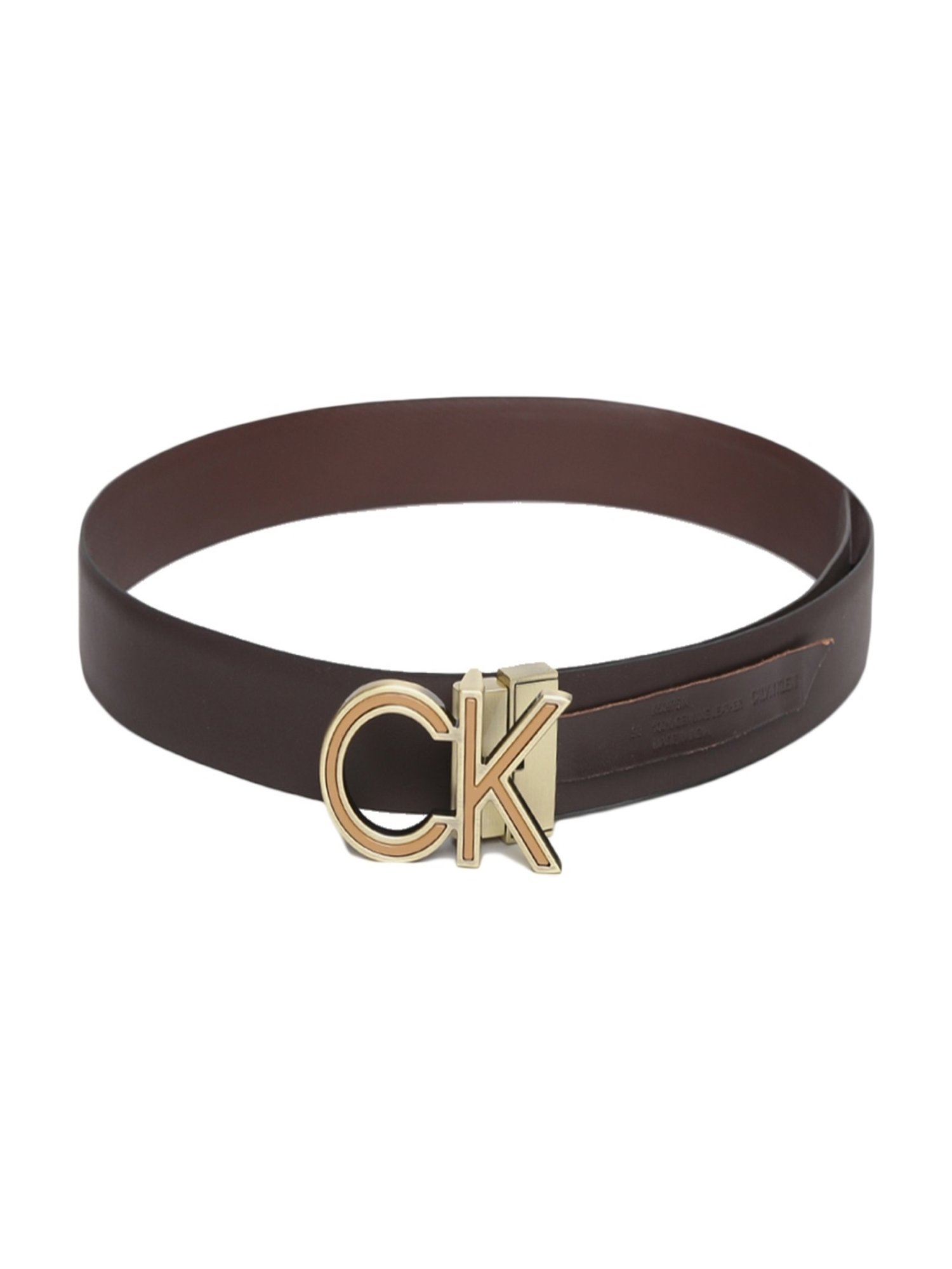 Calvin Klein Brown Smooth & Brown India Resource Leather Reversible Belt