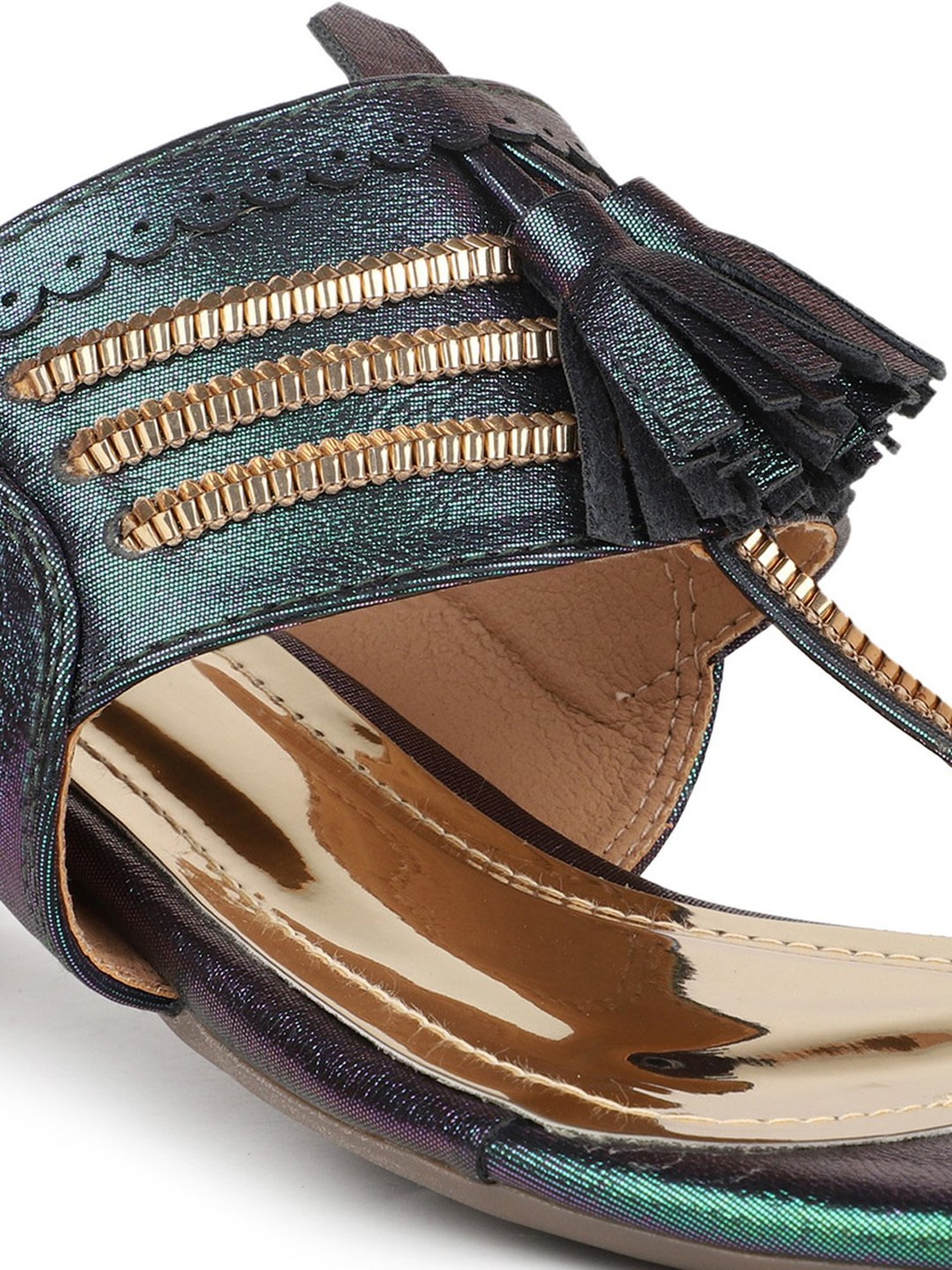 Inc.5 Women's Green Toe Ring Sandals