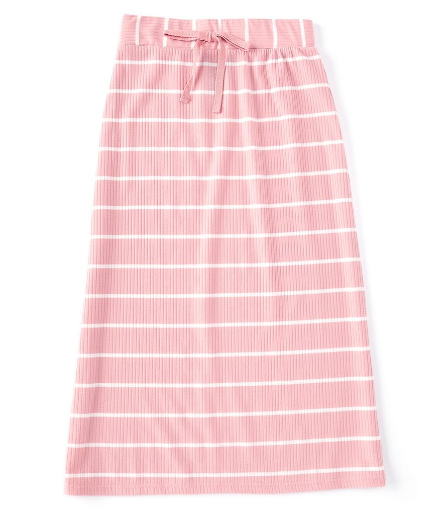 I.N. Girl Big Girls 7-16 Striped Midi A-Line Skirt