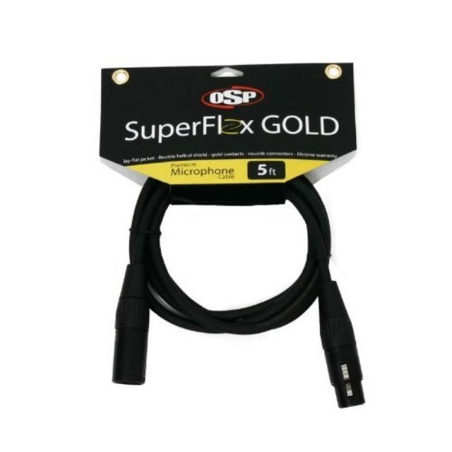 SuperFlex GOLD SFM-5 Premium Microphone Cable 5'