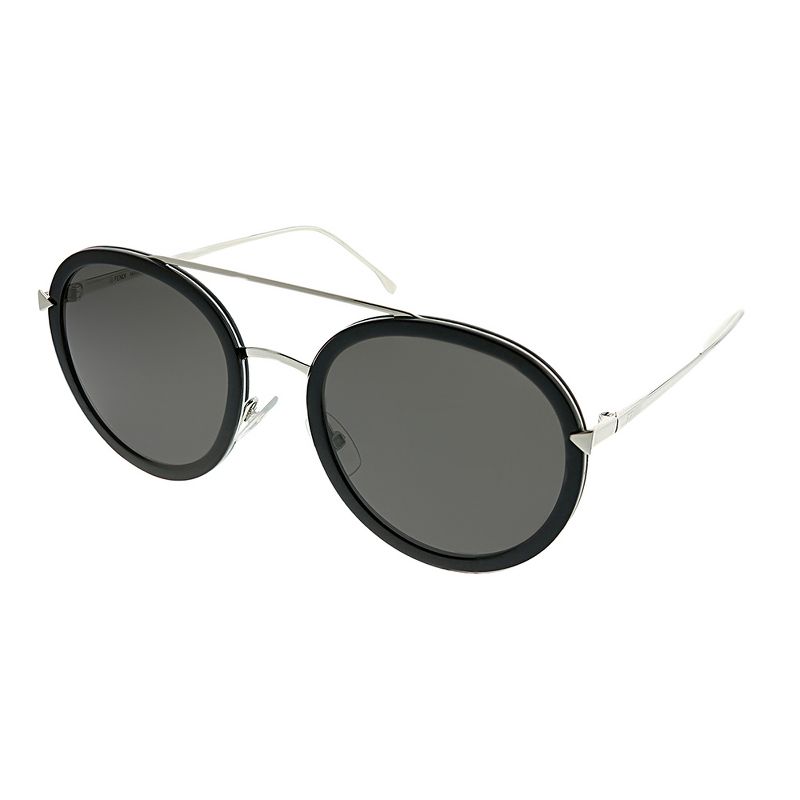 Fendi  RMG Womens Round Sunglasses Black 47mm
